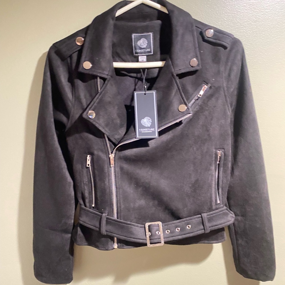 1 Sunset Lane. Women’s Black Moto Jacket Size Medium